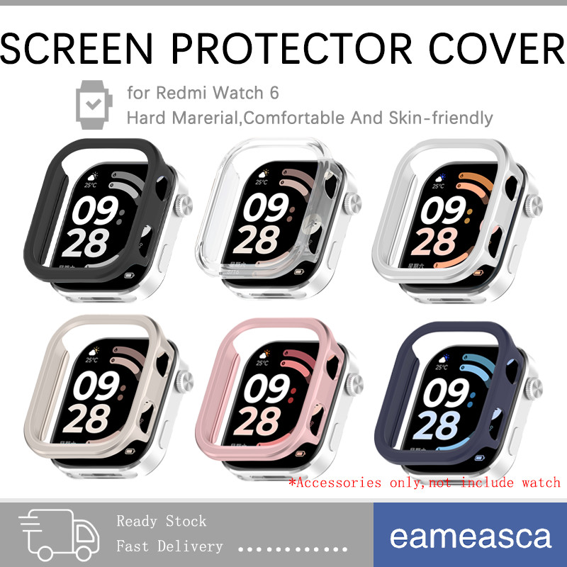 ฝากป้องกันรู for Redmi Watch 6 5 4 เคส ฝากป้องกันแข็ง ป้องกันหน้าจอป้องกัน Gores for Xiaomi Redmi Watch 6 5 4