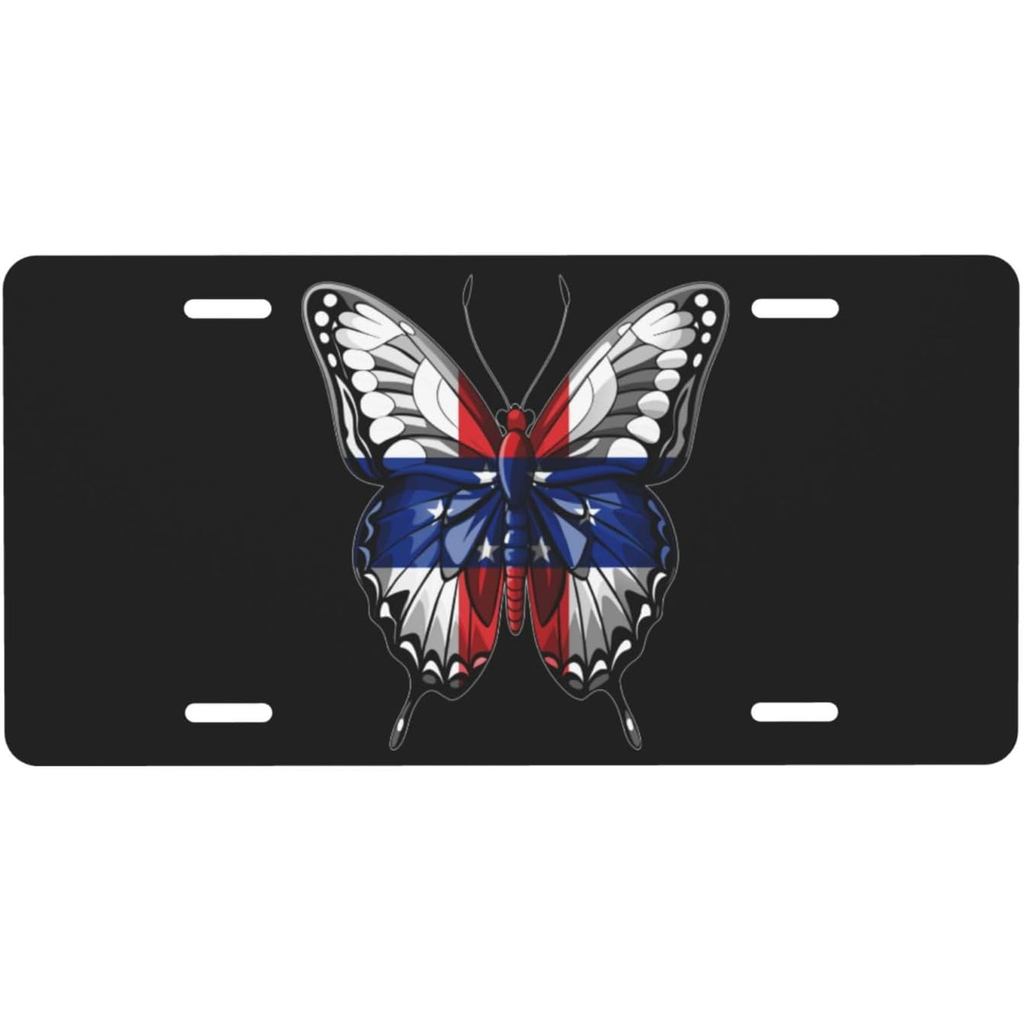 ผีเสื้อเนเธอร์แลนด์ Antilles Dutch Antilles ธงป้ายทะเบียนสําหรับผู้ชายผู้หญิงส่วนบุคคลตกแต่งรถด้านหน