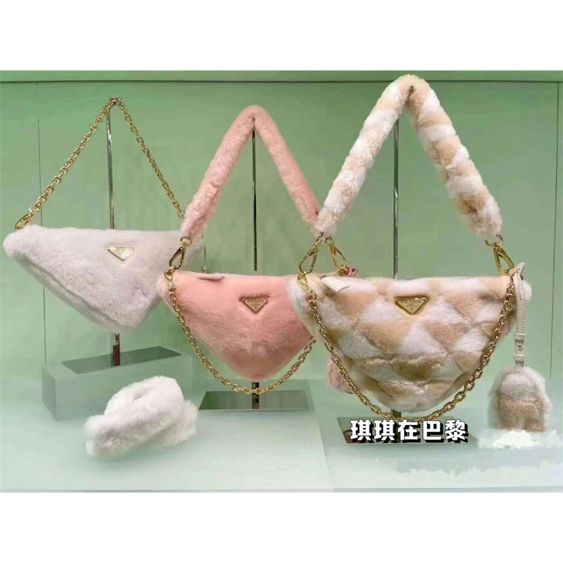 France Direct Mail Prada/Prada Classic Sheepskin Leather Mini Triangle Bag Shoulder Handbag