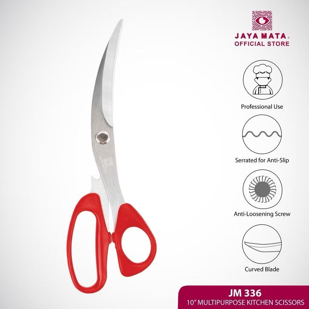 Jaya Mata 10 (250 มม.) กรรไกรครัวอเนกประสงค์สแตนเลส JM336