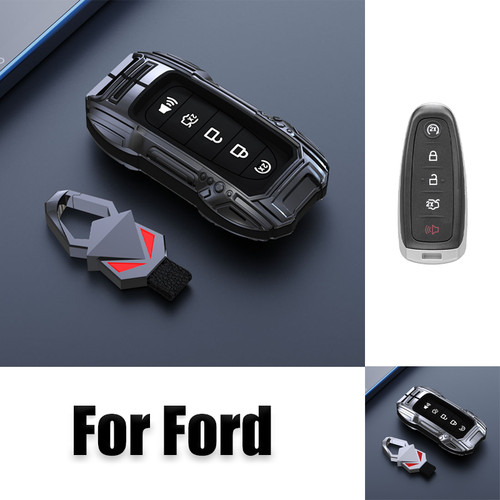Zinc Alloy Silicone Car Key Fob Case Cover Bag For Ford Escape  Edge Explorer