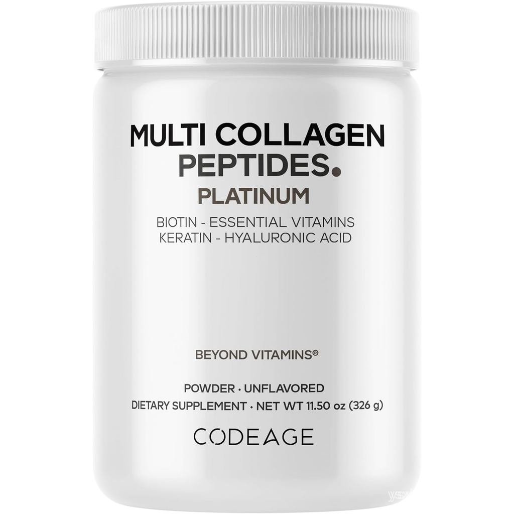 Codeage Multi Collagen for Women & Men Biotin 10000mcg Keratin, Protein Powder Vitamin C B6 D3, Hyal