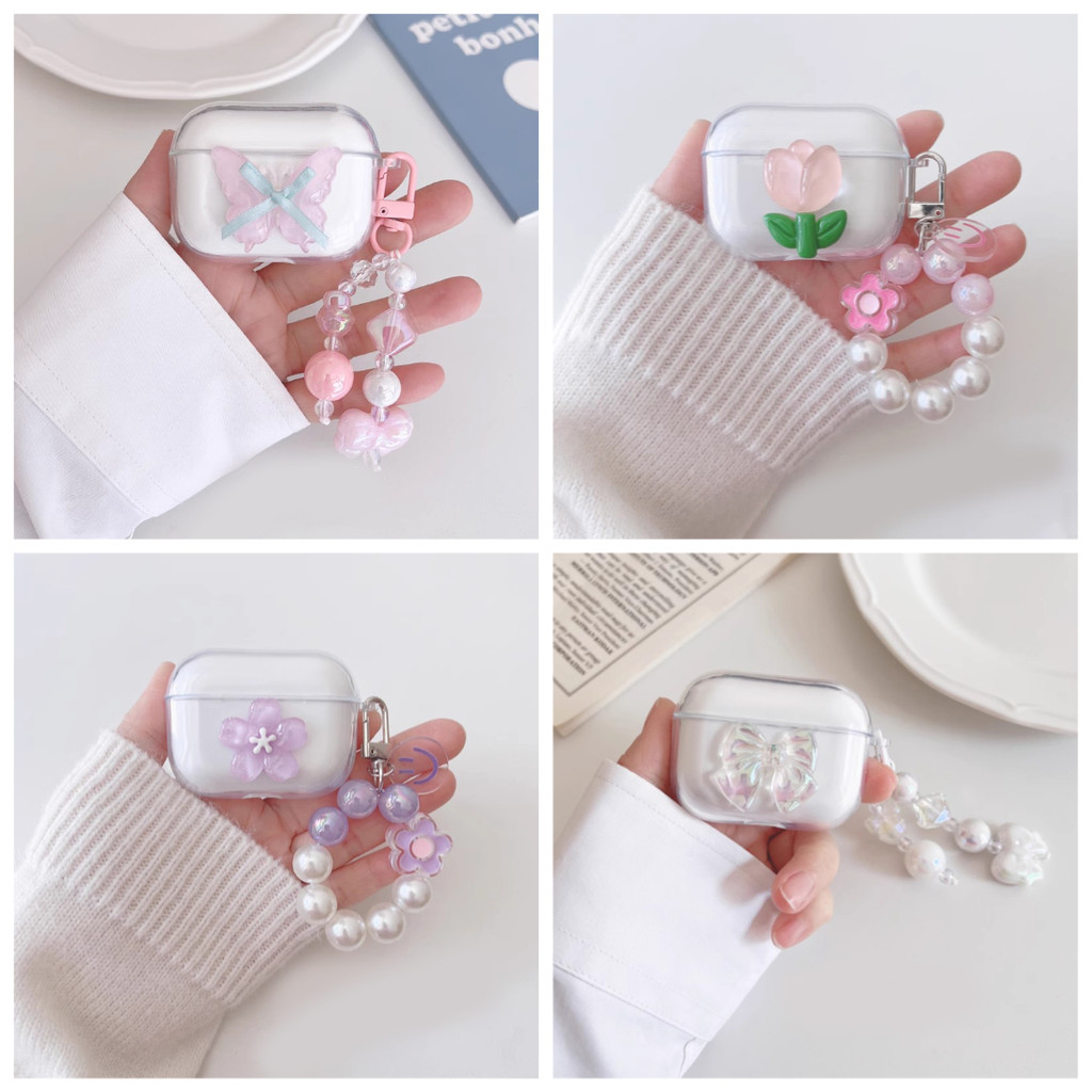 ลูกไม้/ดอกไม้ใสหูฟังสําหรับ Lenovo LP2pro LP5 PRO LP23 LP3pro LP40pro LP19 LP12 LP80pro กรณีซิลิโคนอ