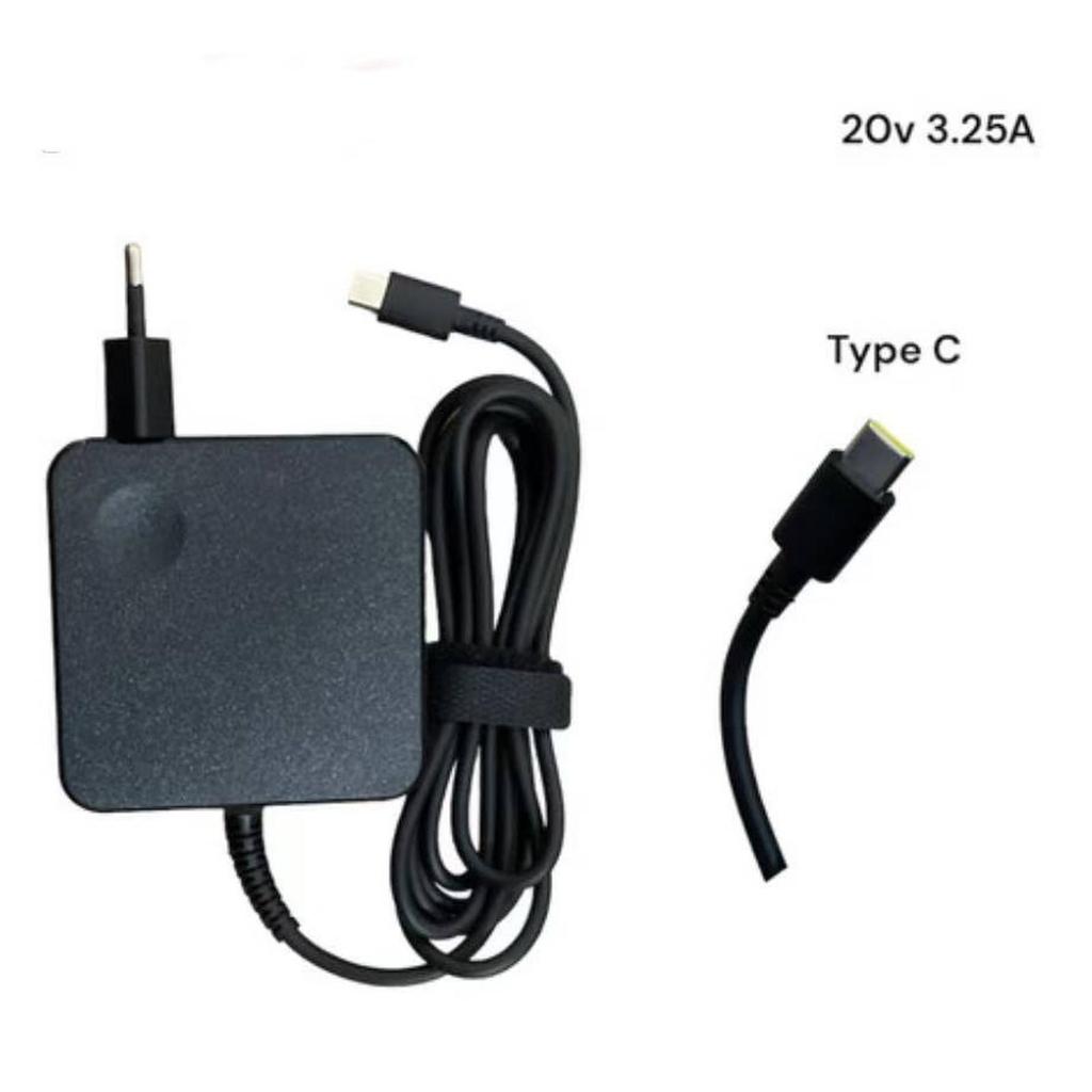 แล็ปท็อปเดิมอะแดปเตอร์ชาร์จ LE 65W USB Type-C กล่อง 11E T480 T490 480 L580 20V-3.25A TYPE C / 15V 3A