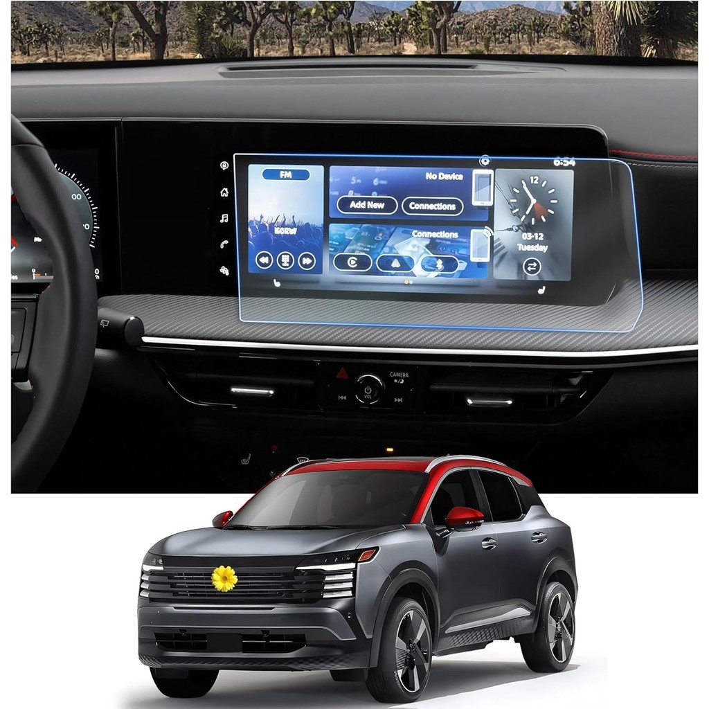 CDEFG 2PCS สําหรับ 2025 Nissan Kicks ป้องกันหน้าจอสําหรับ 2025 Nissan Kicks SV SR อุปกรณ์เสริม Cente