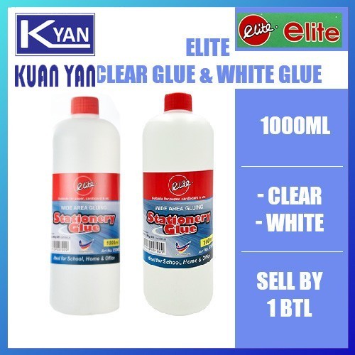 Elite Clear Glue & White Glue / Elite Clear Gum & PVA Craft Glue - 1000ml