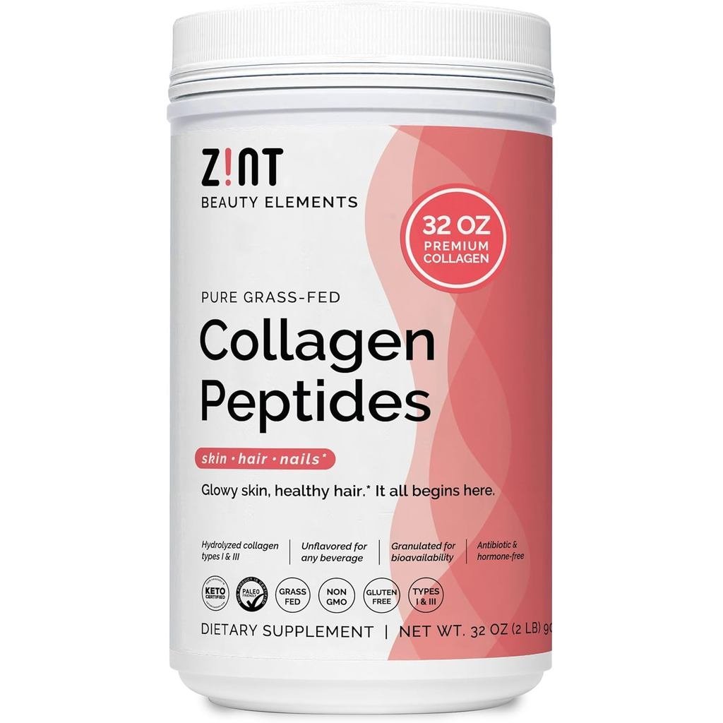 Collagen Peptides Powder XL (32 ออนซ์): Paleo & Keto Friendly Grass-Fed Hydrolyzed อาหารเสริมโปรตีนค