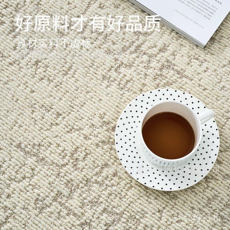 นิวซีแลนด์ขนสัตว์ห้องนั่งเล่นพรมโมเดิร์นภาษาฝรั่งเศสคําครีมสไตล์ Lonely หรูหรา High-End ห้องนอนผ้าห่