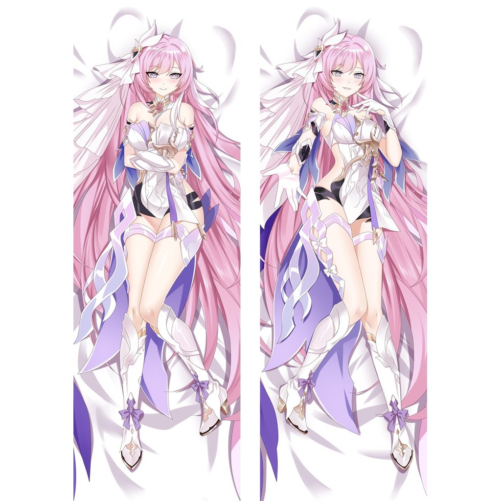 ผลกระทบ Honkai 3rd Elysia อะนิเมะ Dakimakura กอดหมอน Body Case Otaku Sleepy หมอนครอบคลุม