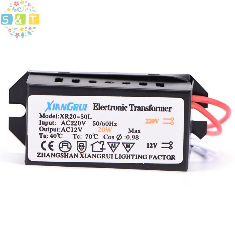 [S&T] 20W AC 220V ถึง 12V LED Power Supply Driver หม้อแปลงอิเล็กทรอนิกส์ {th}