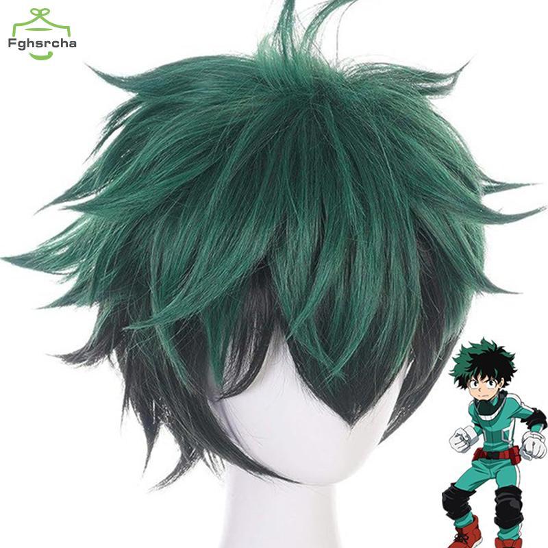 [FHC] อะนิเมะ My Hero Academia Izuku Midoriya คอสเพลย์วิกผม Boku Hero Academia Academy คอสเพลย์ผม Iz