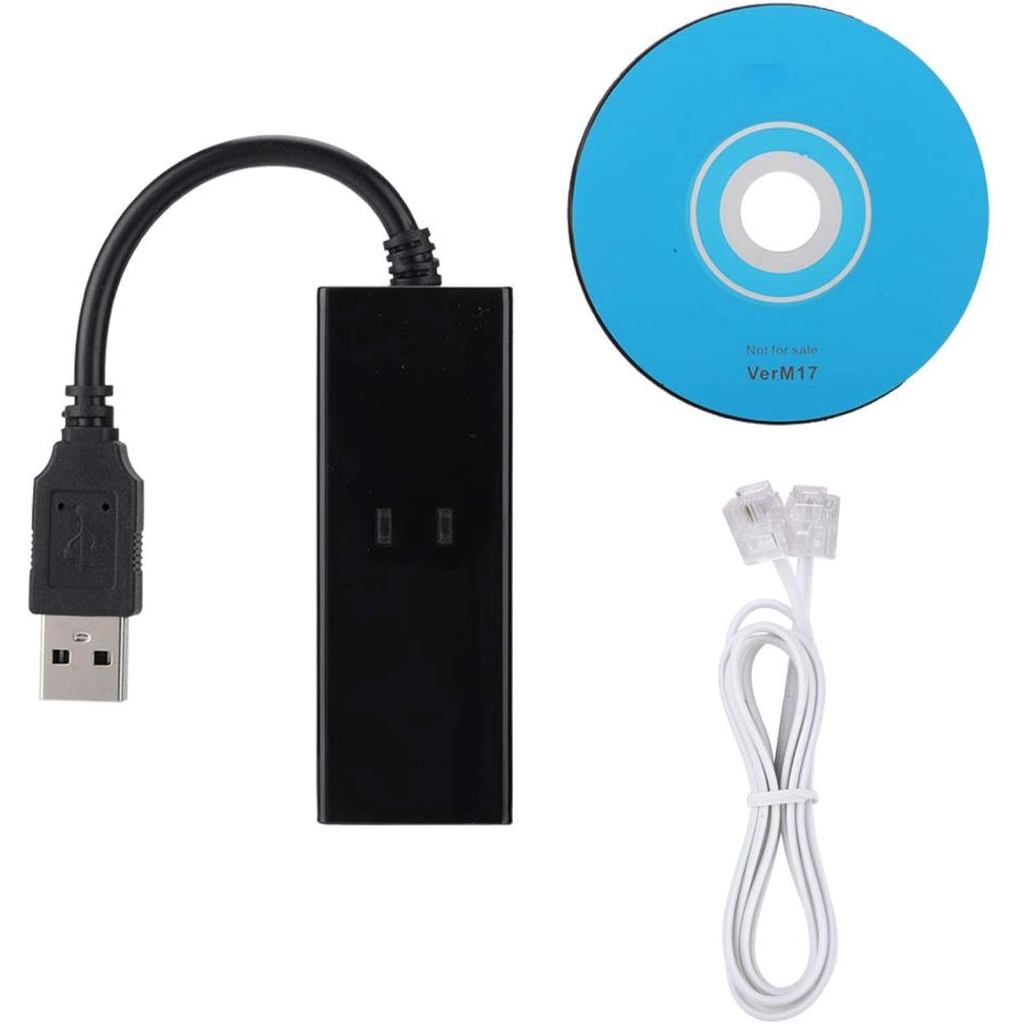 โมเด็มข้อมูล, USB 2.0 ภายนอก Dial Up Voice Fax Data Modem Fit 56K ดาวน์โหลดความเร็วรองรับ Caller ID 