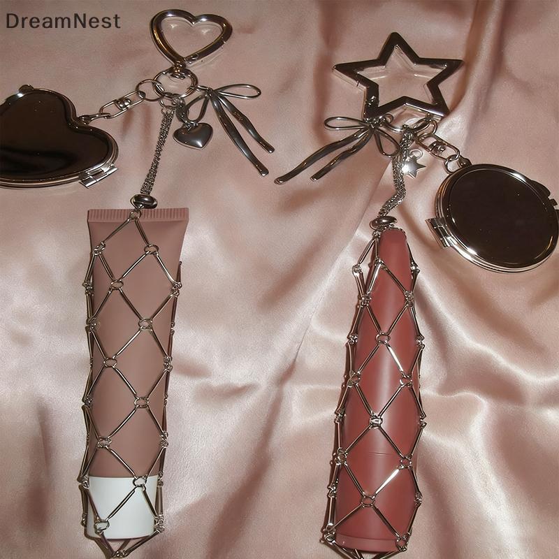 [DreamNest] โลหะกระเป๋าลิปสติกกระเป๋าพวงกุญแจแบบพกพาลิปบาล์มที่ใส่พวงกุญแจลิปสติกฝาครอบป้องกันกระจกพวงกุญแจกระเป๋า Charm Decor (th)