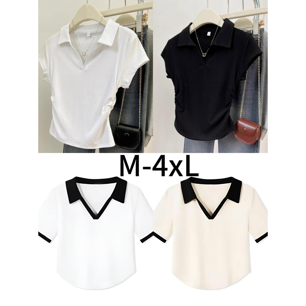 ผอมเพรียวเสื้อยืดผู้หญิง เสื้อเชิ้ตเอวลอยผู้หญิงเสื้อยืดสวย เสื้อแขนสั้นรัดรูปใส่เสื้อผ้าที่ดูดี ชุดดุจอัปสรเสื้อผ้าแฟชั