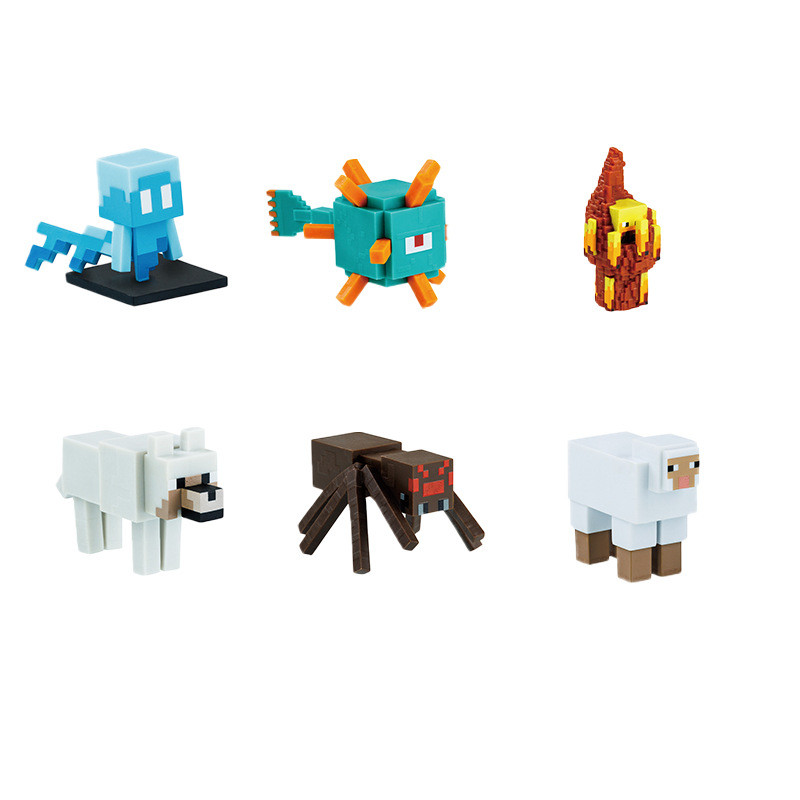 ของแท้ Minecraft Mystery Box Minecraft รูปเครื่องประดับ Creeper Zombie Villager Withered รุ่น