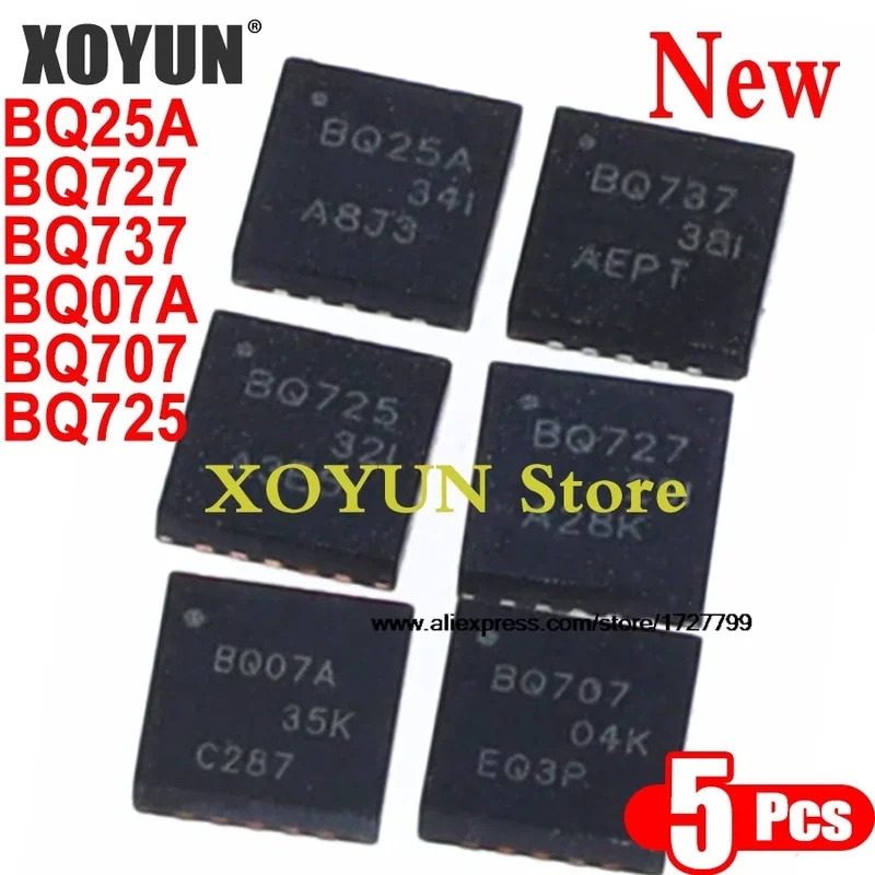(5 ชิ้น) ใหม่ BQ25A BQ727 BQ737 BQ07A BQ707 BQ725 BQ24725A BQ24727 BQ24737 BQ24707A BQ24707 BQ24725 