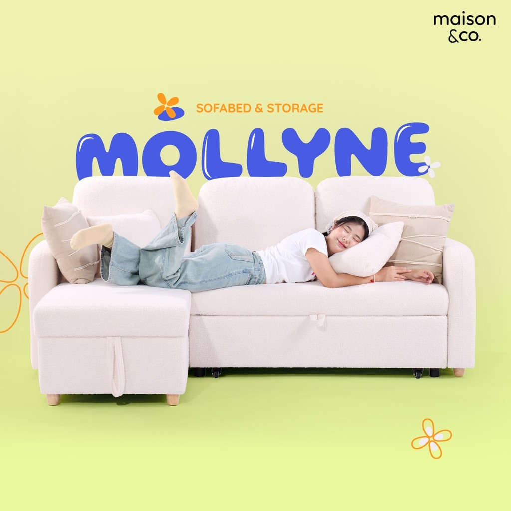 โซฟาเบด Mollyne SB Design Square: นุ่มนิ่ม ฟังก์ชัน 3in1 ลงตัวทุกพื้นที่