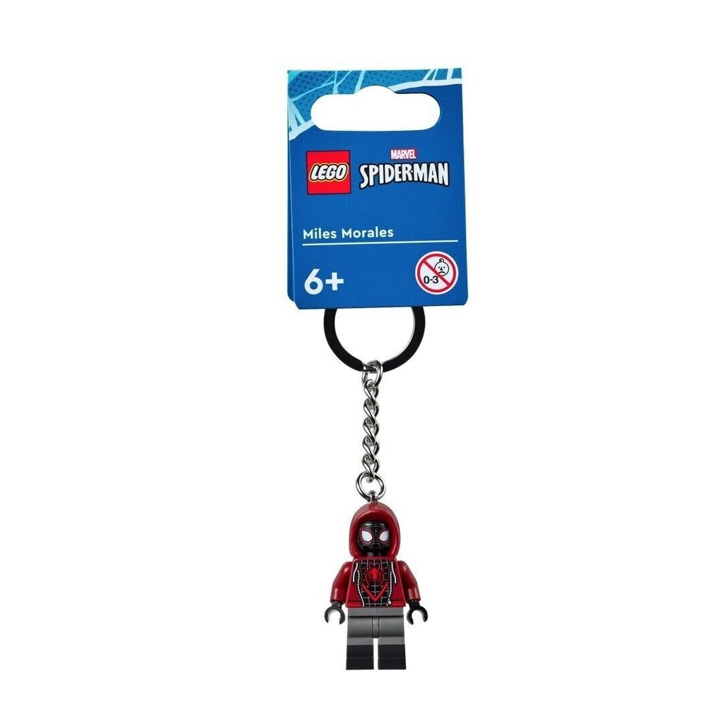 LEGO พวงกุญแจ Marvel Miles Morales Minifigure พวงกุญแจของเล่น