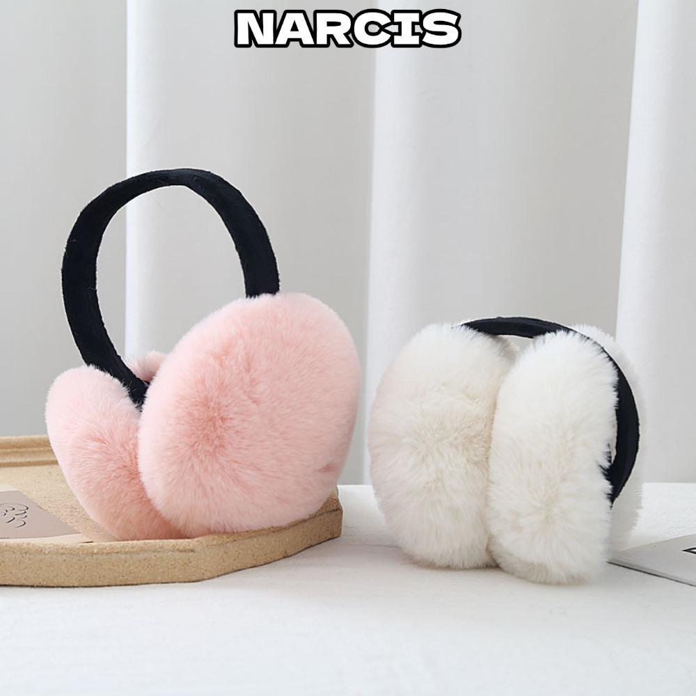 NARCIS Earmuffs Winter Warm Ear Muffs Burger Shape Plush Ear Bag