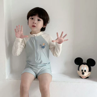 ชุดว่ายน้ำเด็กชายแขนยาว สไตล์เกาหลี สำหรับทารกและเด็กเล็ก