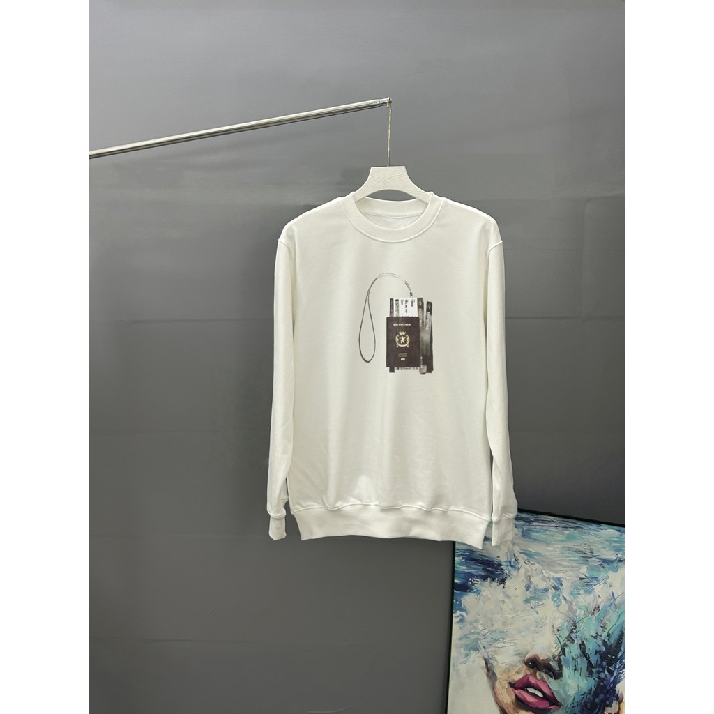 BAL * ENCI * AGA/Paris * ครอบครัว 2026 ฤดูใบไม้ร่วงฤดูหนาวสไตล์ใหม่รอบคอเสื้อกันหนาว Hooded Sweatshi