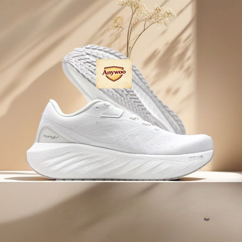 รองเท้าวิ่ง Saucony Triumph 22 Unissex สําหรับการฝึกอบรมกลางแจ้งที่มีความยาวและเบาะ Low Top