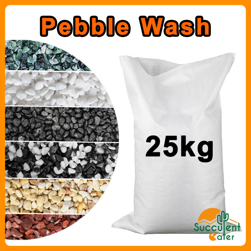(25 กก.) Pebble Wash Stone Batu Kacang Hiasan ชั้น Epoxy Pebble การทําสวน Landscape Aquarium ตกแต่ง 