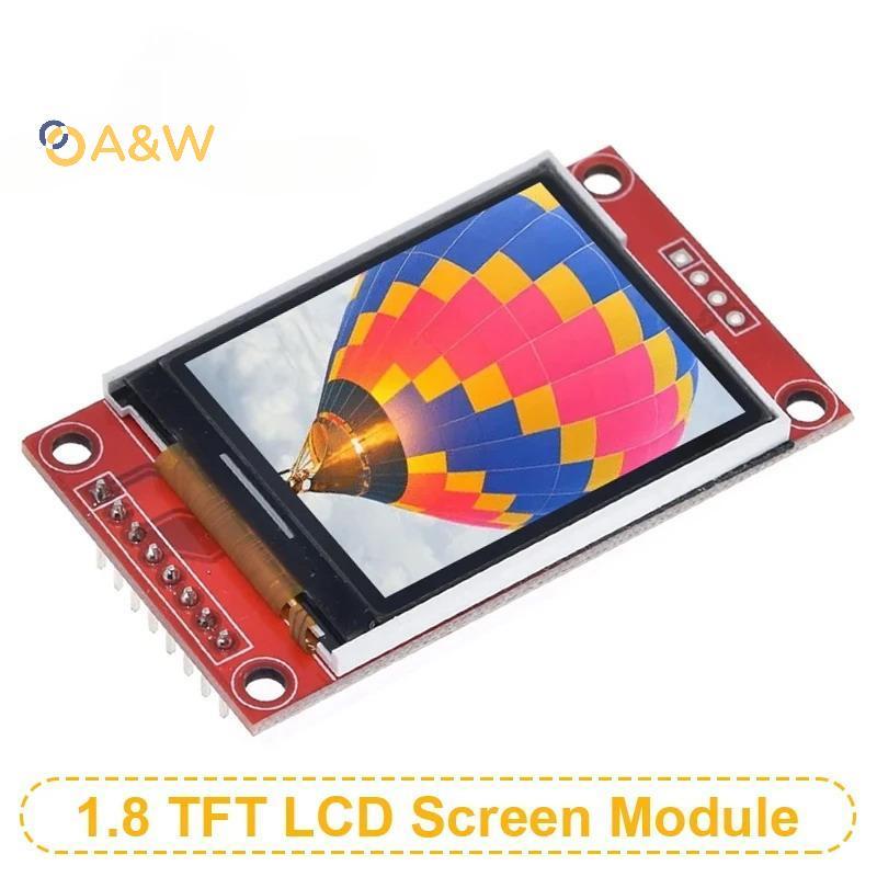 A & W 1.8 นิ้ว TFT LCD โมดูลหน้าจอ LCD โมดูล ST7735 SPI Serial 51 ไดรเวอร์ 4 IO Driver TFT ความละเอี