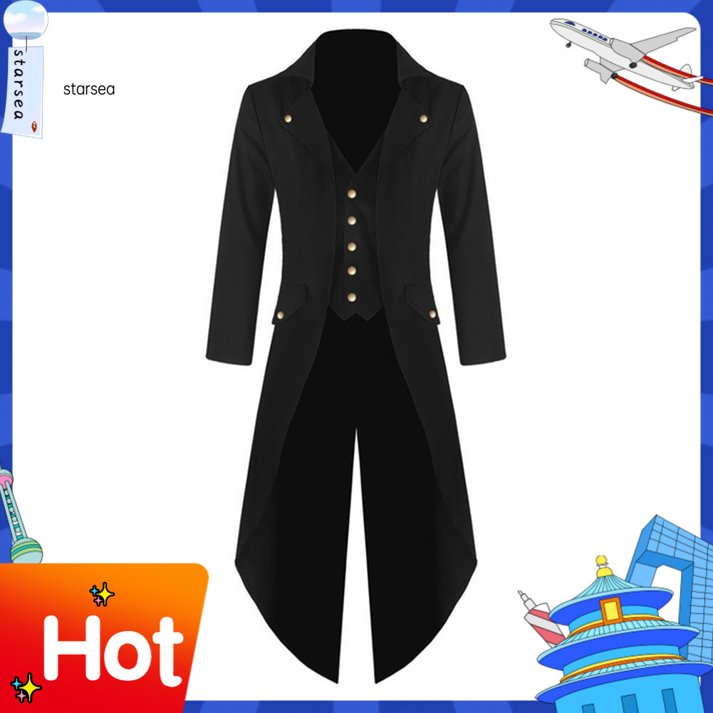 โค๊ตทักซิโดสำหรับคอสเพลย์ยุคเรเนซองส์และยุคกลาง สีทึบจาก SRA ZK