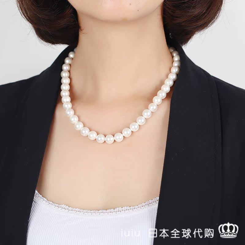 สร้อยคอมุกสั้นจากธรรมชาติ Mother-Oyster สไตล์ญี่ปุ่น สำหรับผู้หญิง คลาสสิกและหรูหรากับเสื้อเช่าซาม