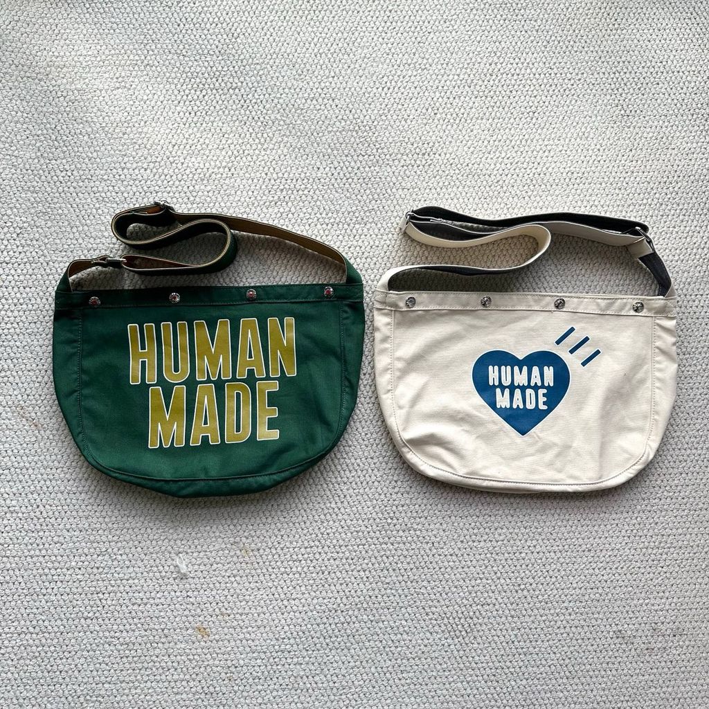 HUMAN MADE PAPERBOY กีฬากลางแจ้งผ้าใบกระเป๋า Messenger ผู้ชาย