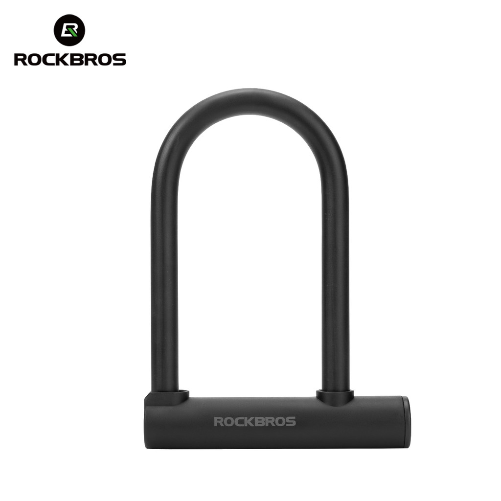 ROCKBROS ล็อคจักรยานกันน้ําทนต่อการสึกหรอ U-Lock พร้อมขายึดหนาความปลอดภัยล็อคกันขโมย MTB อุปกรณ์เสริมจักรยานเสือหมอบ