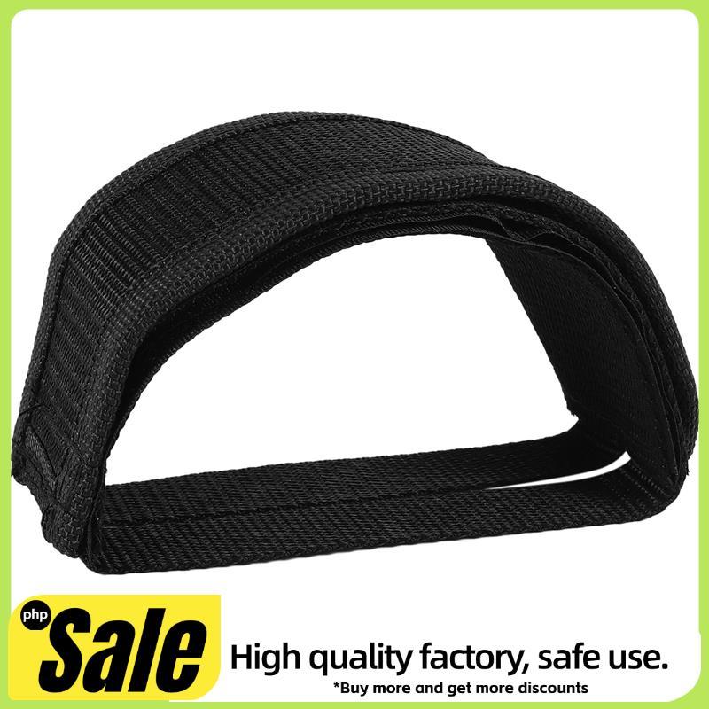 Fixed Gear Fixie BMX จักรยานจักรยาน Anti-slip สายรัดกาวคู่เหยียบคลิปเข็มขัดสีดํา