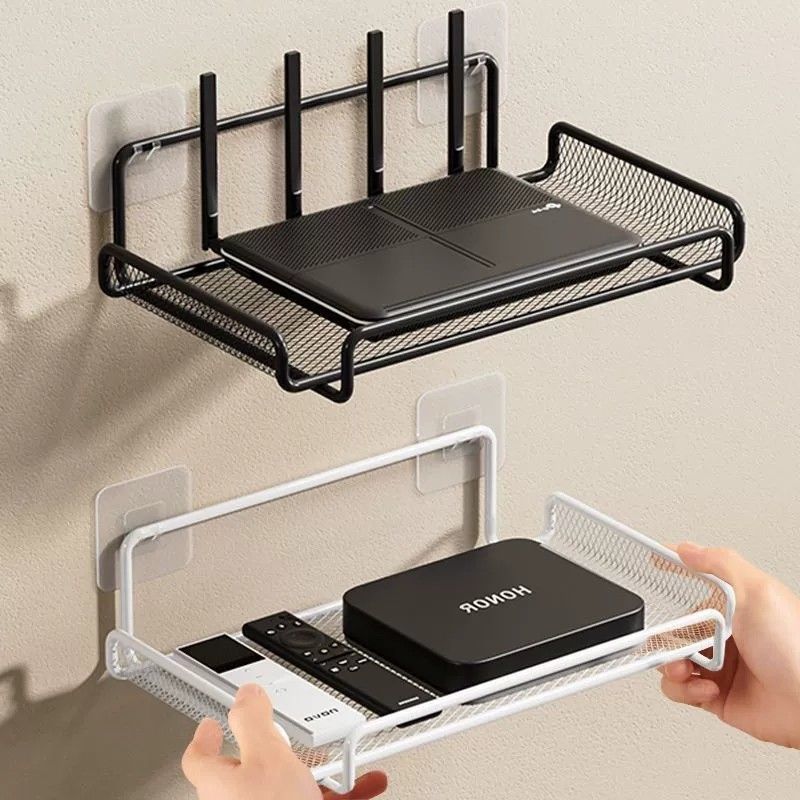 [แนะนําขายร้อน] Router Rack wifi Rack TV Top Box เจาะรูแขวนผนัง Cat และ Wall Bracket Hanger Anaha3th