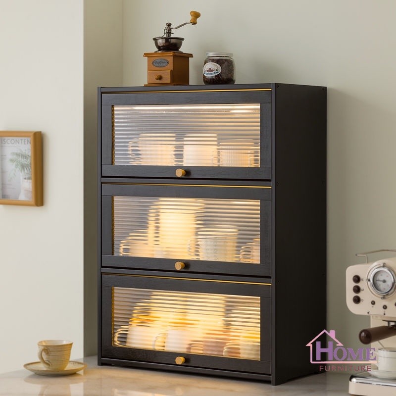 🍁Storage cabinet/tea cabinet/sideboard/tea cup storage rack/storage rack desktop water cup cabinet r
