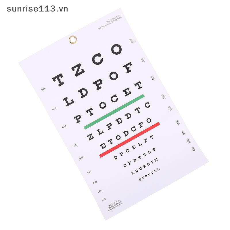 SR Beauty Premium SNELlen Eye Chart แผนภูมิผนังแผนภูมิกันน้ําพลาสติกสําหรับการสอบทดสอบดวงตา