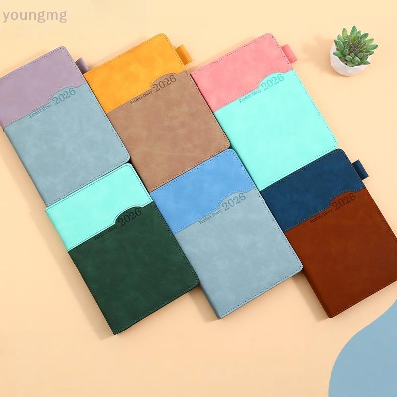 [YG] 1 ชิ้นภาษาอังกฤษที่มีประสิทธิภาพองค์กร A5 สมุดบันทึกวางแผนวาระทนต่อการสึกหรอกระดาษหนา 365 วัน 2