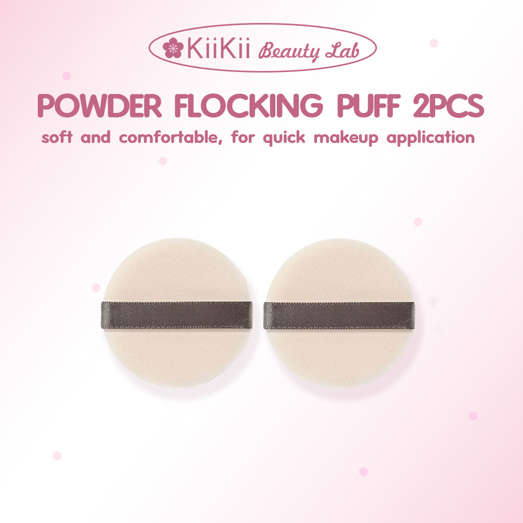 KiiKii Beauty Lab พัฟแต่งหน้า พัฟคุชชั่นระดับโปร 2 ชิ้น ฟองน้ำเนียนแน่น เกลี่ยแป้งสม่ำเสมอทุกบริเวณ