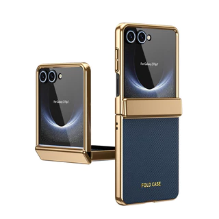 Electroplated กรอบบานพับเคสโทรศัพท์สําหรับ Samsung Galaxy Z Flip 8 Flip 7 Z Flip 6 Z Flip 5 Z Flip 4 over พร้อมฟิล์มนิรภัย