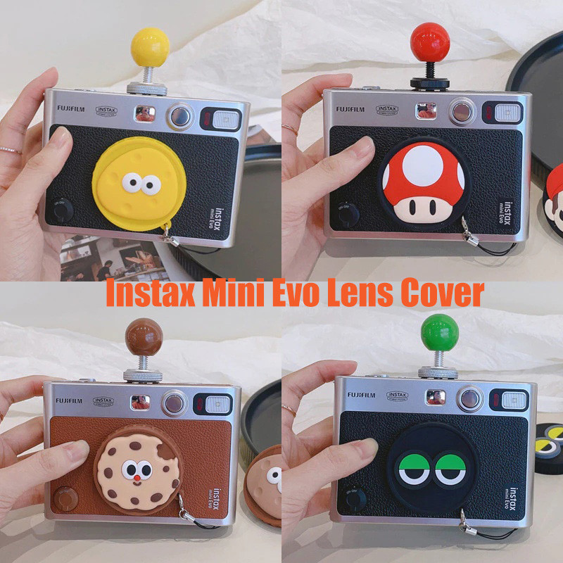ฝาครอบเลนส์ เหมาะสําหรับ Fuji Polaroid Instax Mini Evo ฝาครอบเลนส์ซิลิโคนพิเศษฝาครอบป้องกันกล้อง