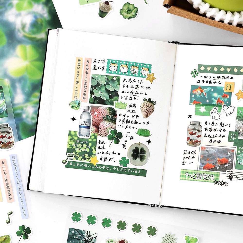 2 ชิ้น Kawaii สติกเกอร์ญี่ปุ่น DIY Junk Journal Collage ตกแต่งสมุดภาพไดอารี่น่ารักสติกเกอร์ - รูปที่ 5