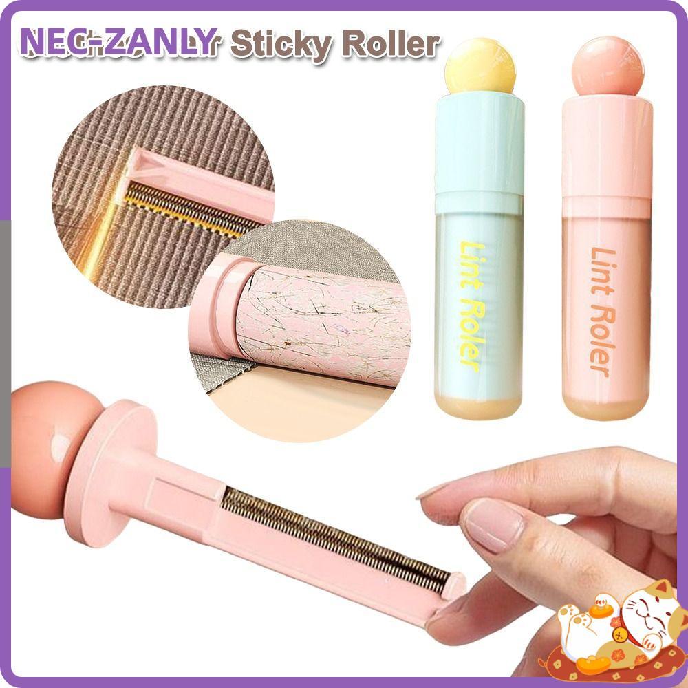 ลูกกลิ้งเหนียวขนเสื้อผ้า NEC-ZANLY, 2in1 Dopamine Lint Remover, Creative Dust Removal ขยายล้างทําควา