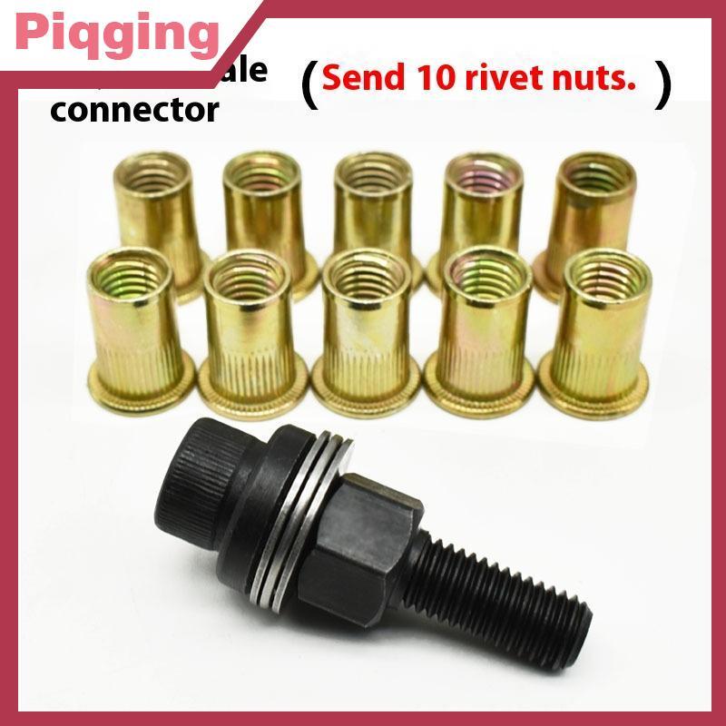 Piqging 11 ชิ้นคู่มือ Riveter Nut เครื่องมืออุปกรณ์เสริมสําหรับถั่ว M3 M4 M5 M6 M8 M10 M12 ง่ายติดตั้ง Hand Rivet Nut TH