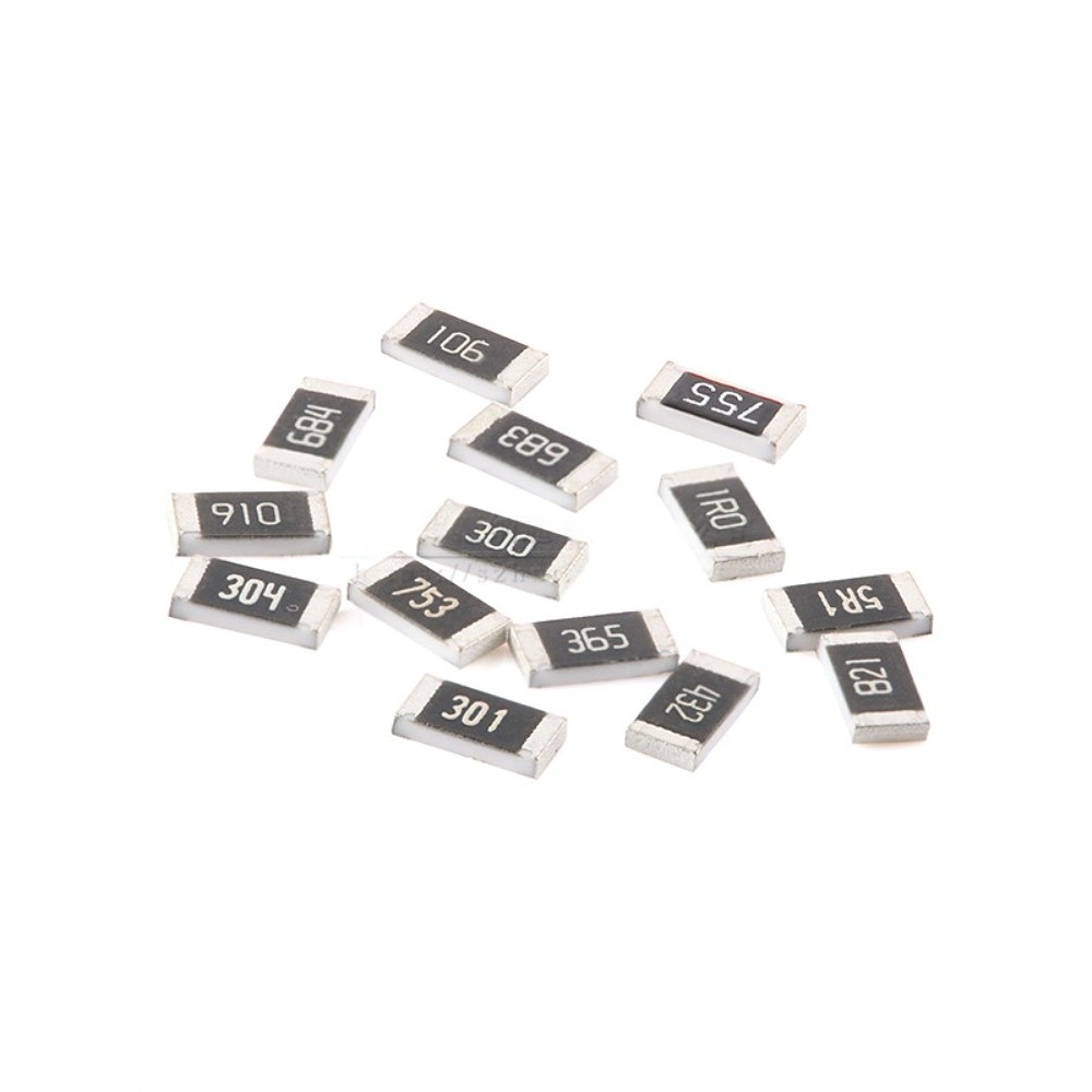 ((100 ชิ้น) ชิ้นส่วนอิเล็กทรอนิกส์ 1206 ชิป Resistance Series Precision ±5% 0R10R1K2K2.2K3.3K4.7K5.1K10K1M10M