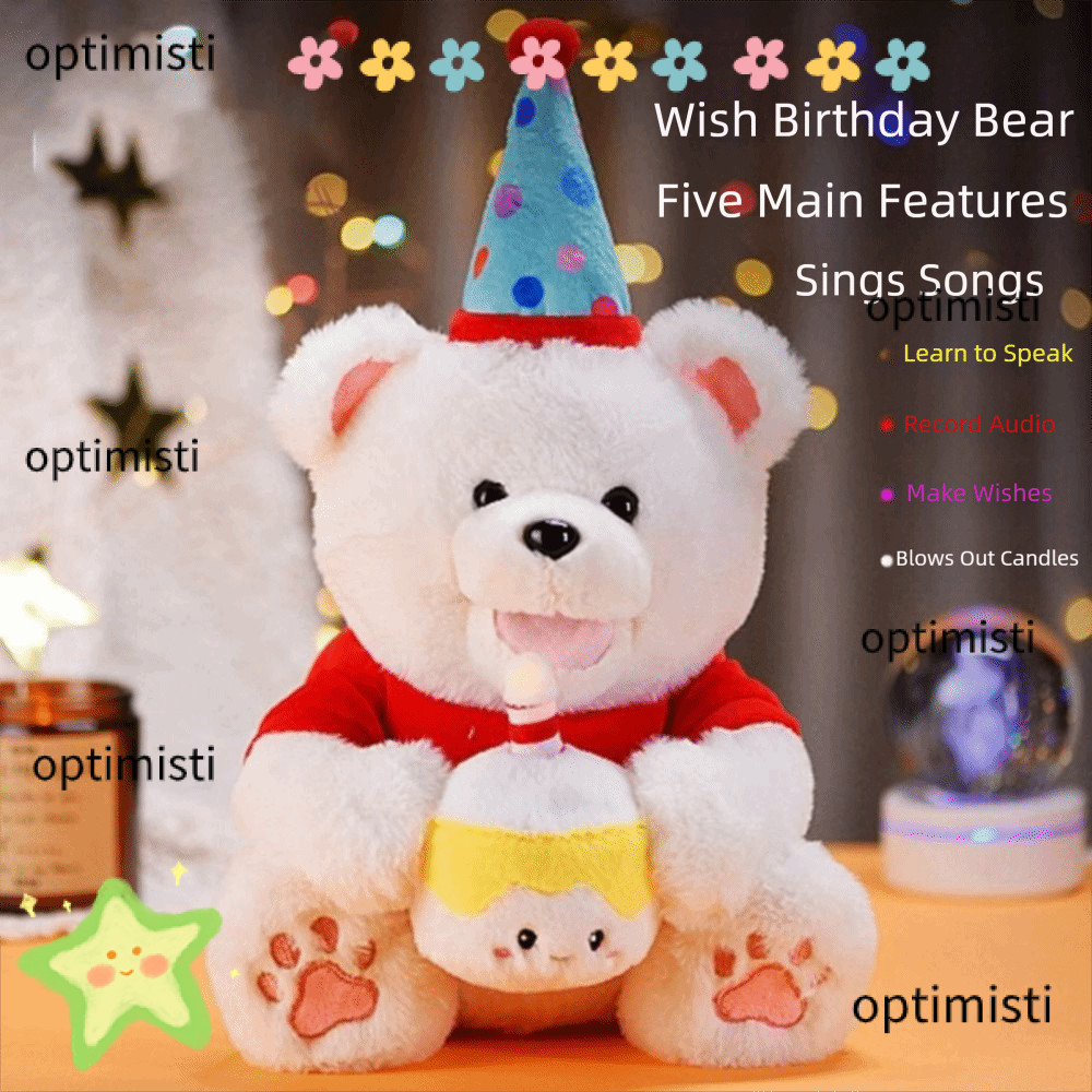 OPTIMISTI Interactive Huggy Cat, Plush Interactive Function ตุ๊กตาไฟฟ้าที่สมจริง,ไฟฟ้าพูดคุณสมบัติจํ