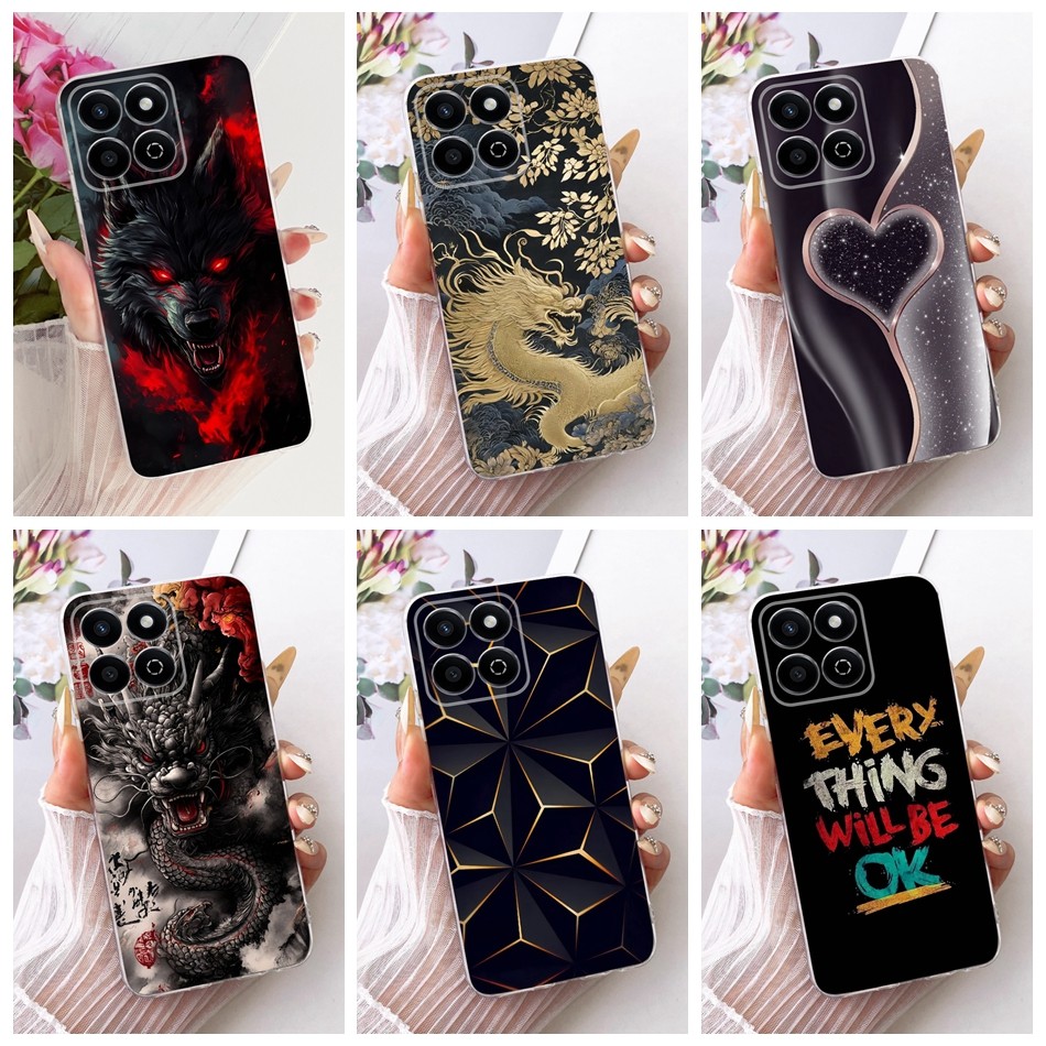สําหรับ Honor X7C ALT-LX2 เคสโทรศัพท์แฟชั่น Cool Tiger Dragon HonorX7c X 7C 4G 5G ซิลิโคนนุ่ม TPU ปล