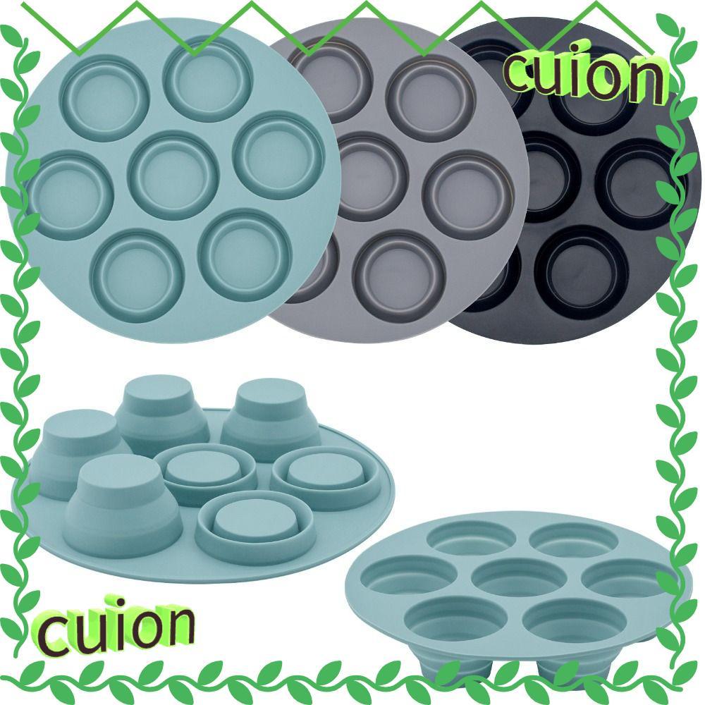CUION1413 Air Fryer กระทะมัฟฟิน,ซิลิโคนเกรดอาหาร 6.9" Round Air Fryer Baking Mold, DIY ยืดหยุ่นนํากล