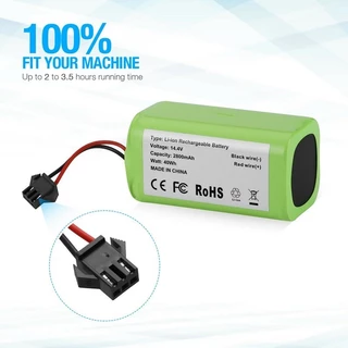 18650 14.4V (เหมาะสําหรับ 14.8V)2800mAh/6800mAh เปลี่ยนแบตเตอรี่สําหรับ Deebot N79S, N79, DN622, Robovac 11, 11S, 11S Max