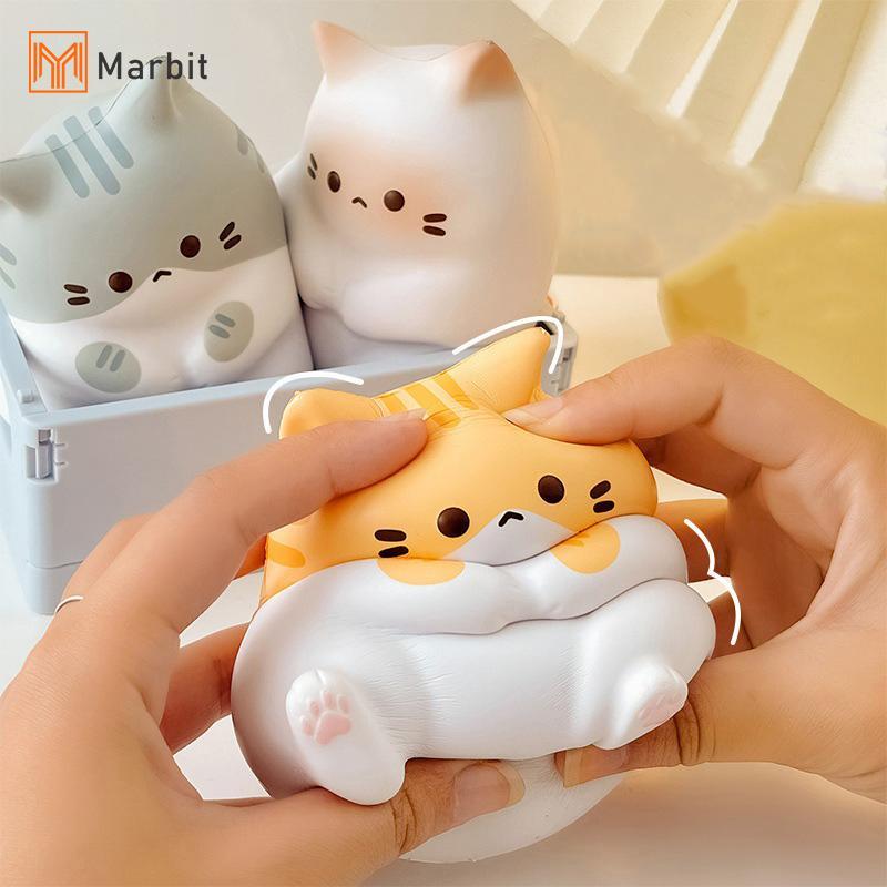 Marbit ใหม่แมวความเครียดบรรเทา Squishy ของเล่น PU ช้า Rising Squeeze Antistress Ball การ์ตูนเครื่องประดับตาราง Squishy ความเครียด Reliever ของเล่น