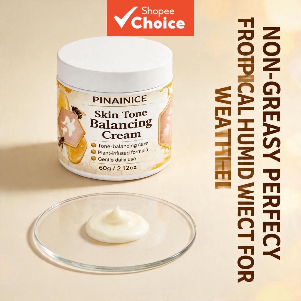 PINAINICE Skin Tone Balancing Cream 60g Plant-Infused สําหรับ Even Tone Daily Gentle Care